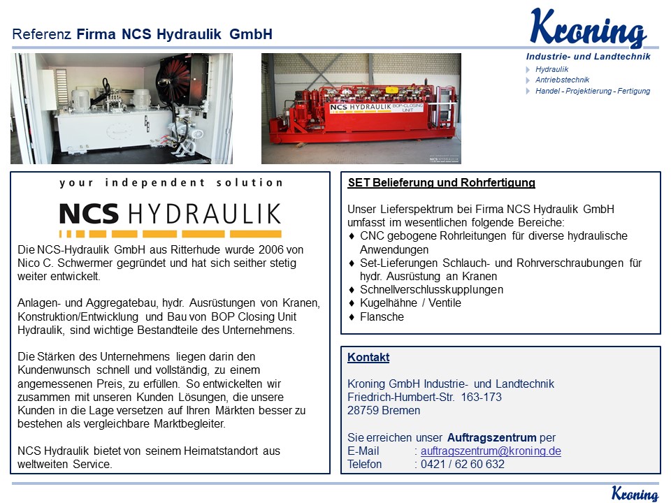 Vorschau Referenz NCS Hydraulik