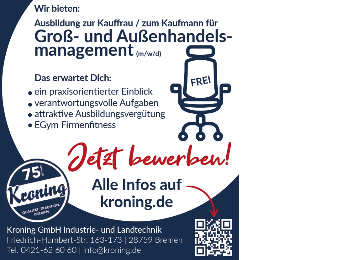 Ausschreibung Ausbildung Groß- und Außenhandelsmanagement