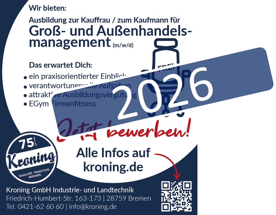Ausschreibung Ausbildung Groß- und Außenhandelsmanagement